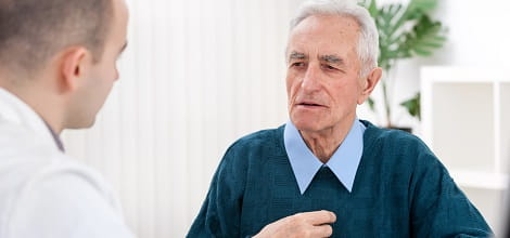 Man complaining to dentist